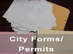 City Forms and Permits web page